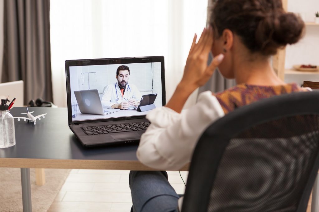 Video conference with doctor